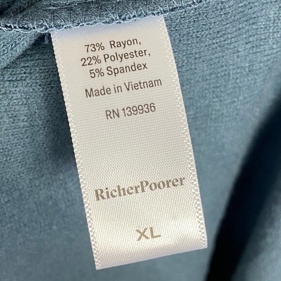 NEW Richer Poorer Blue Cozy Long Sleeve Pullover Sweater Size XL Nordstrom Knit - Picture 6 of 9